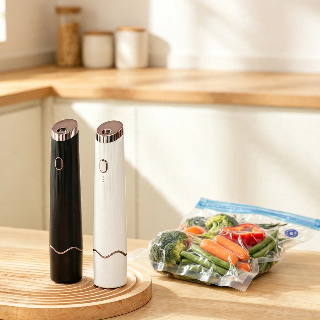 Handheld Vacuum Sealer Pump — USB Rechargeable, 5 Bags Included